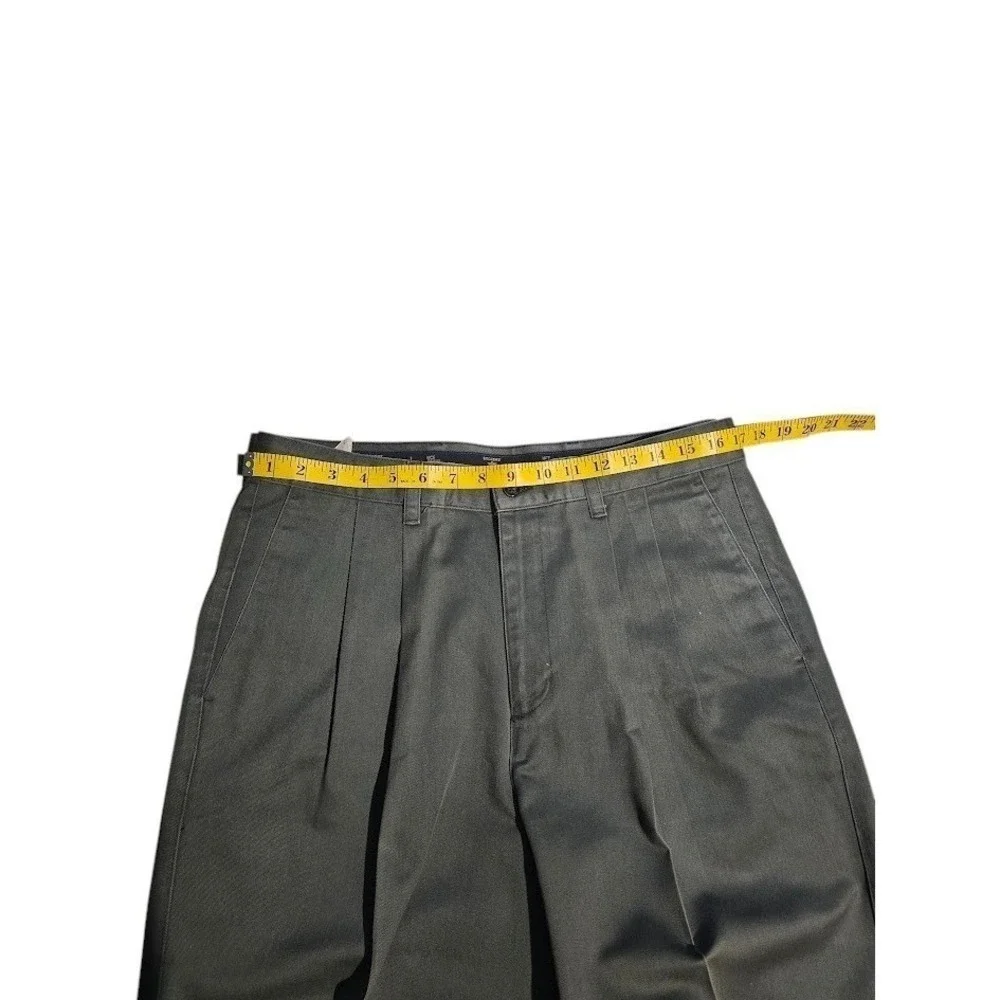 Dockers Mens Pleated Front Grey‎ Chino Pants Straight Leg Casual Slacks 37x30